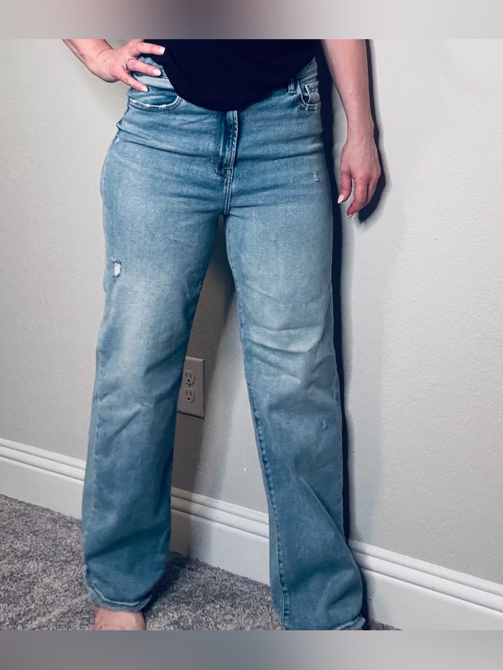 Hidden Tracey Light Wash High Waisted Straight Leg Jeans Sz 31